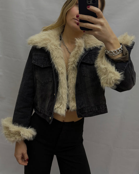 CHAQUETA JEANS PELUDA